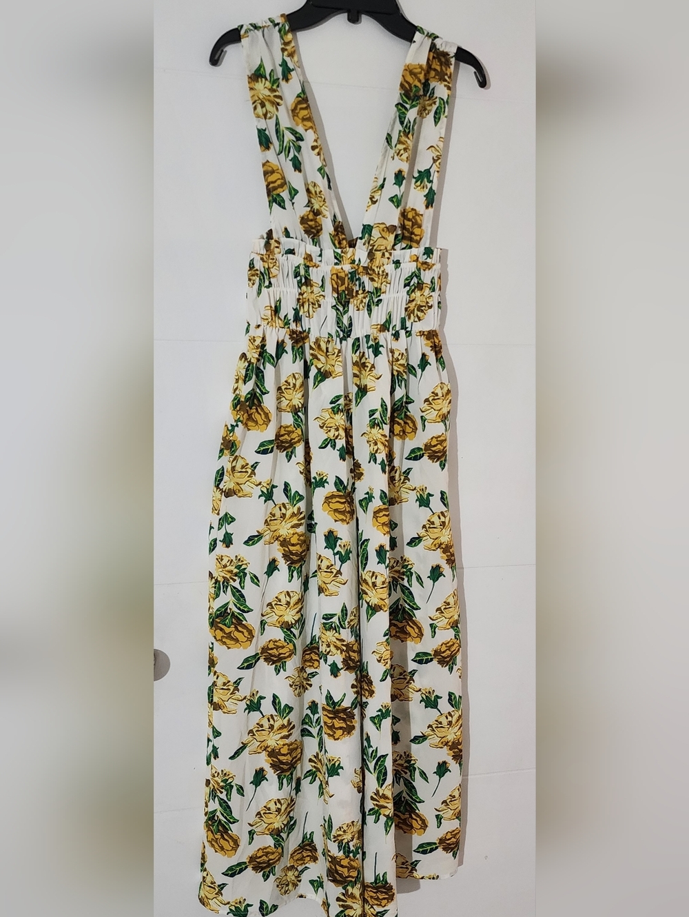 ASOS White Dress with Yellow and Green Floral Print
